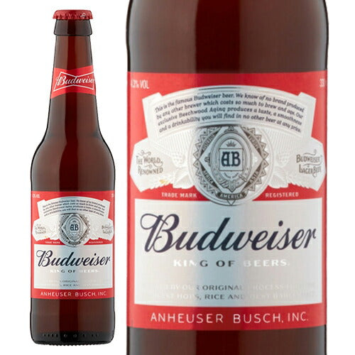 バドワイザー Budweiser 330ml 瓶 5% アメリカ ビール アメリカン