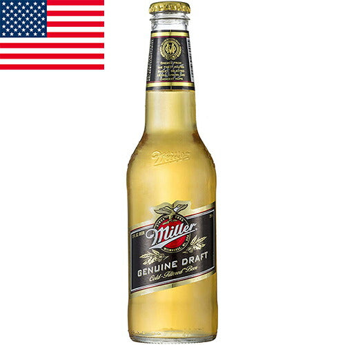 米国ミラービール　Miller beerエナメル七宝＊鏡面フラットトップ ミラー ジェニュイン ドラフト/Miller Genuine Draft ビン・瓶