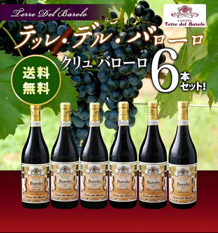 テッレ　デル　バローロ6本セット テッレ デル バローロ クリュ バローロ 飲み比べ6本セット 赤ワイン