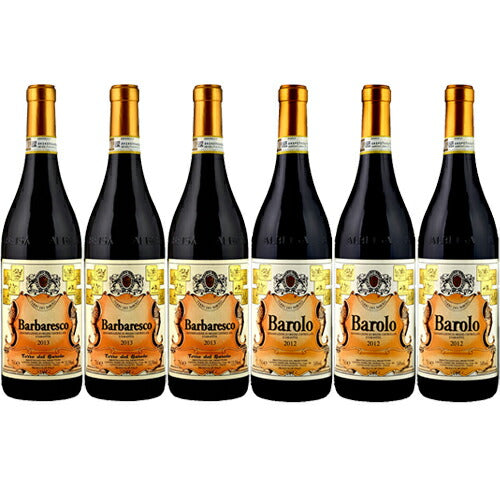 6本セット「バローロ」「バルバレスコ」赤ワイン2種×3本 750ml