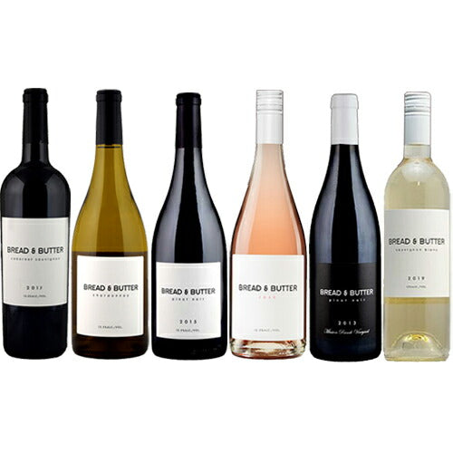 お買い得！カリフォルニアワイン飲み比べ6本セット ブレッド & バター